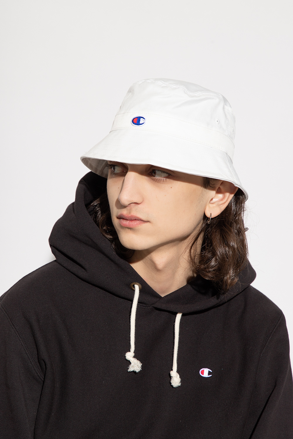 SchaferandweinerShops TW White Bucket hat with logo Champion hat eyewear Cream 11 5 pens